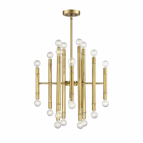Savoy House Meridian 24 Light Chandelier - Natural Brass - M10040NB