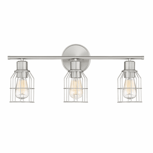 Savoy House Meridian 3 Light Bath Bar - Brushed Nickel - M80004BN