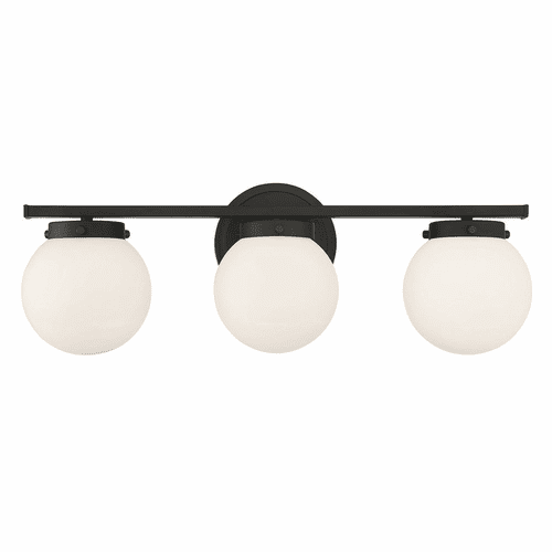 Savoy House Meridian 3 Light Bath Bar - Matte Black - M80023MBK