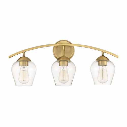 Savoy House Meridian 3 Light Bath Bar - Natural Brass - M80032NB
