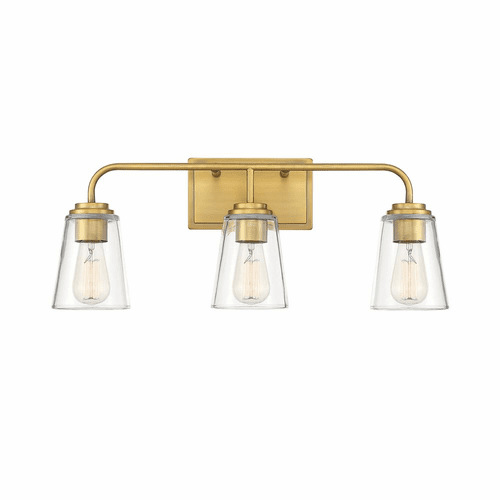 Savoy House Meridian 3 Light Bath Bar - Natural Brass - M80044NB