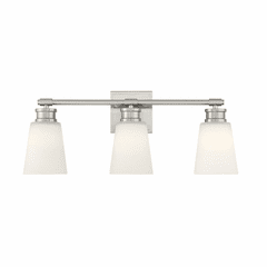 Savoy House Meridian 3-Light Bathroom Vanity Light - Brushed Nickel - M80055BN