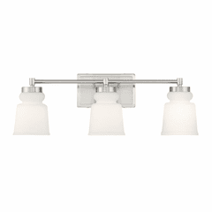 Savoy House Meridian 3-Light Bathroom Vanity Light - Brushed Nickel - M80058BN