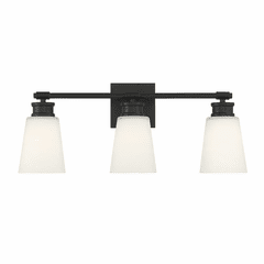 Savoy House Meridian 3-Light Bathroom Vanity Light - Matte Black - M80055MBK