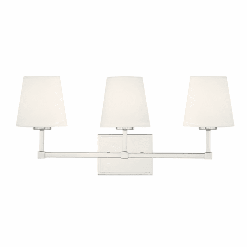 Savoy House Meridian 3-Light Bathroom Vanity Light - Nickel - M80053PN
