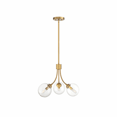 Savoy House Meridian 3 Light Cahndelier - Natural Brass - M10057NB