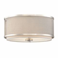 Savoy House Meridian 3 Light Flush Mount - Polished Nickel - M60018PN