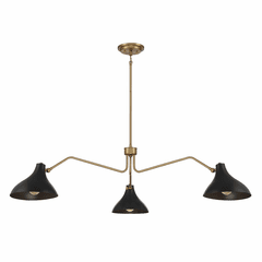 Savoy House Meridian 3-Light Pendant - Matte Black w/Natural Brass - M7019MBKNB Savoy House Meridian 3-Light Pendant - Matte Black w/Natural Brass - M7019MBKNB