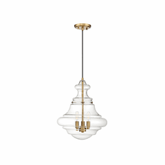 Savoy House Meridian 3 Light Pendant - Natural Brass - M70058NB