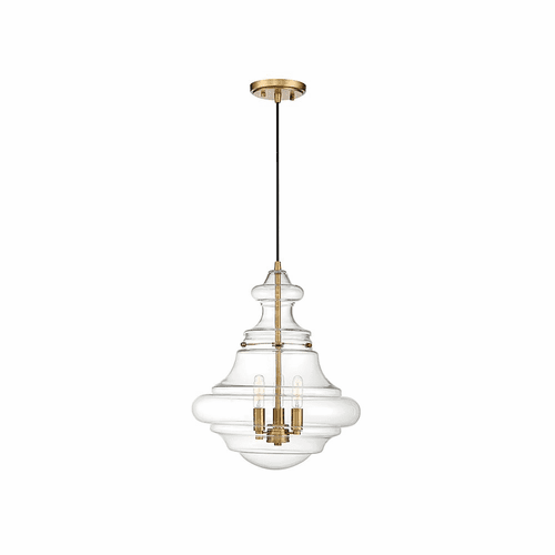 Savoy House Meridian 3 Light Pendant - Natural Brass - M70058NB