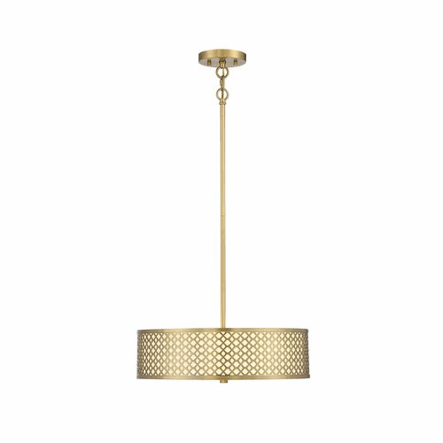 Savoy House Meridian 3 Light Pendant - Natural Brass - M70108NB