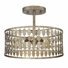 Savoy House Meridian 3 Light Semi-Flush - Antique Gold - M60038OG