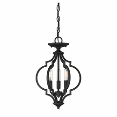 Savoy House Meridian 3 Light Semi-Flush - Matte Black - M60055MBK