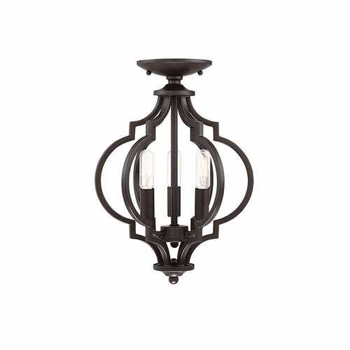 Savoy House Meridian 3 Light Semi-Flush - Oil Rubbed Bronze - M60055ORB
