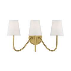 Savoy House Meridian 3 Light Wall Sconce - Natural Brass - M90056NB