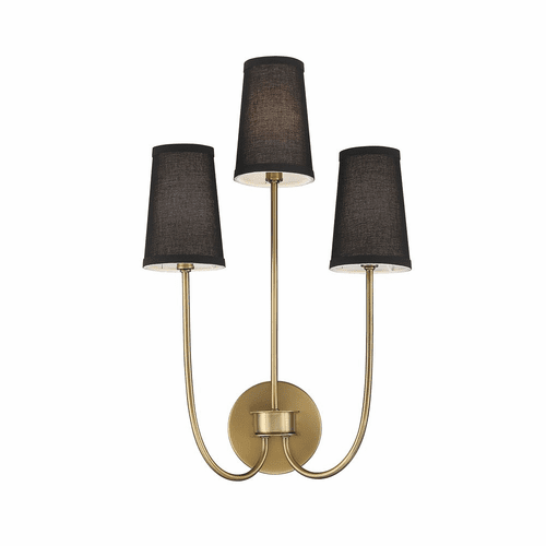 Savoy House Meridian 3-Light Wall Sconce - Natural Brass - M90065NB