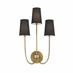 Savoy House Meridian 3-Light Wall Sconce - Natural Brass - M90065NB