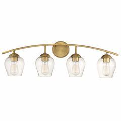 Savoy House Meridian 4 Light Bath Bar - Natural Brass - M80033NB