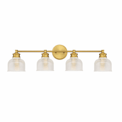 Savoy House Meridian 4 Light Bath Bar - Natural Brass - M80036NB