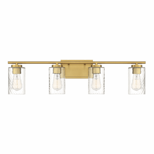 Savoy House Meridian 4 Light Bath Bar - Natural Brass - M80039NB