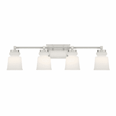 Savoy House Meridian 4-Light Bathroom Vanity Light - Brushed Nickel - M80059BN