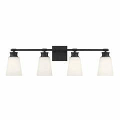 Savoy House Meridian 4-Light Bathroom Vanity Light - Matte Black - M80056MBK