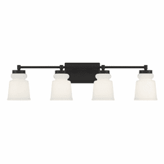 Savoy House Meridian 4-Light Bathroom Vanity Light - Matte Black - M80059MBK