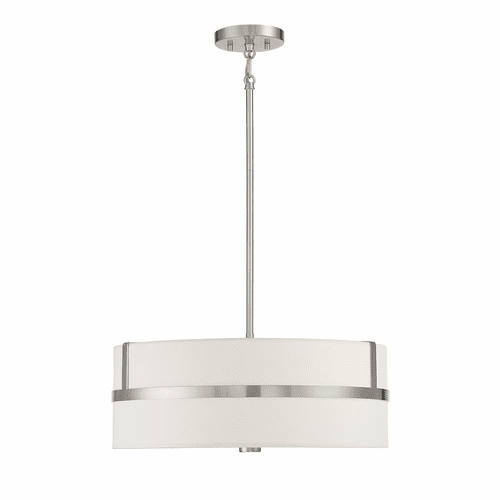 Savoy House Meridian 4 Light CagedPendant - Brushed Nickel - M70102BN
