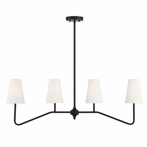 Savoy House Meridian 4 Light Chandelier - Matte Black - M10078MBK