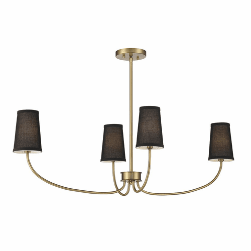 Savoy House Meridian 4-Light Chandelier - Natural Brass - M100104NB