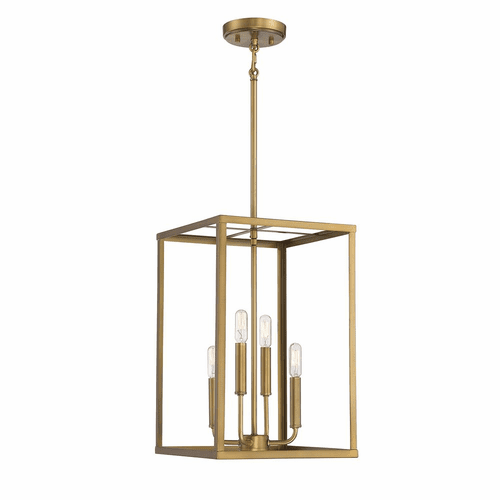 Savoy House Meridian 4 Light Pendant - Natural Brass - M30008NB