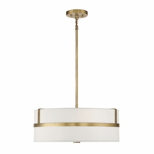 Savoy House Meridian 4 Light Pendant - Natural Brass - M70102NB