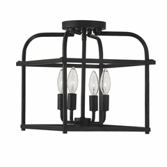 Savoy House Meridian 4 Light Semi-Flush - Matte Black - M60061MBK