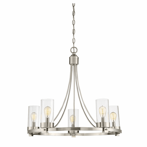 Savoy House Meridian 5 Light Chandelier - Brushed Nickel - M10018BN