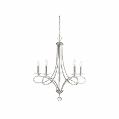 Savoy House Meridian 5 Light Chandelier - Brushed Nickel - M10028BN