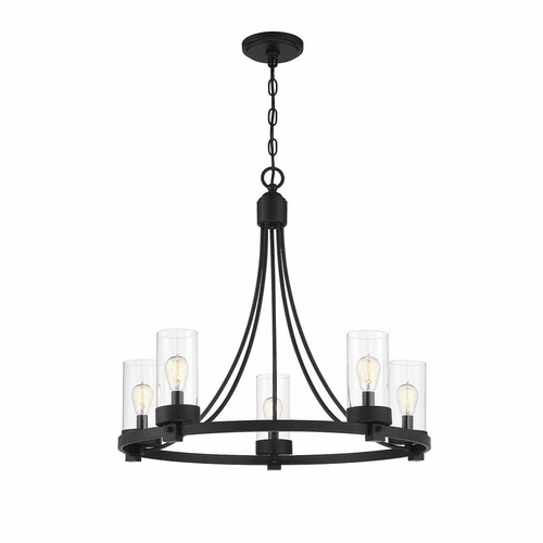 Savoy House Meridian 5 Light Chandelier - Matte Black - M10018MBK