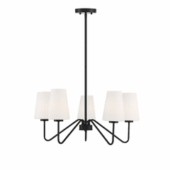 Savoy House Meridian 5 Light Chandelier - Matte Black - M10060MBK