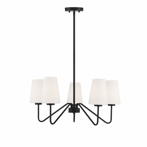 Savoy House Meridian 5 Light Chandelier - Matte Black - M10060MBK