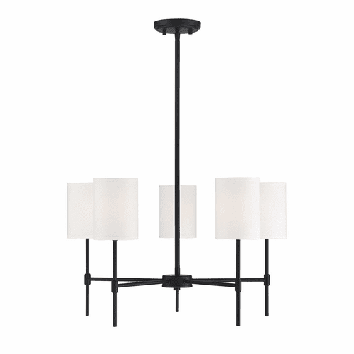 Savoy House Meridian 5 Light Chandelier - Matte Black - M10067MBK