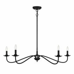 Savoy House Meridian 5 Light Chandelier - Matte Black - M10085MBK