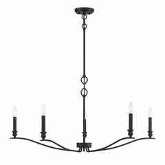 Savoy House Meridian 5 Light Chandelier - Matte Black - M10086MBK