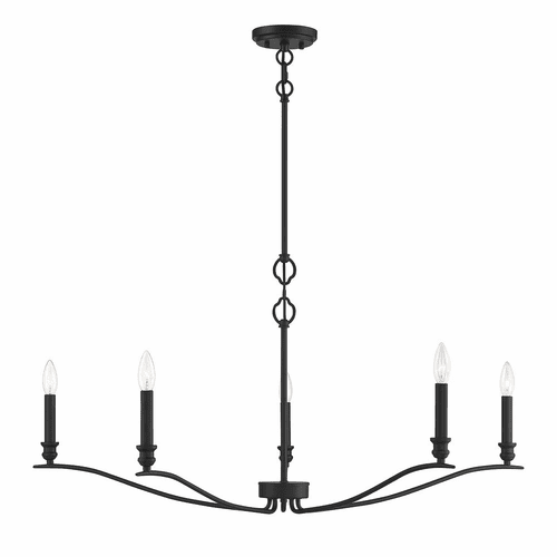 Savoy House Meridian 5 Light Chandelier - Matte Black - M10086MBK