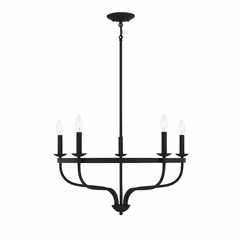 Savoy House Meridian 5 Light Chandelier - Matte Black - M10087MBK