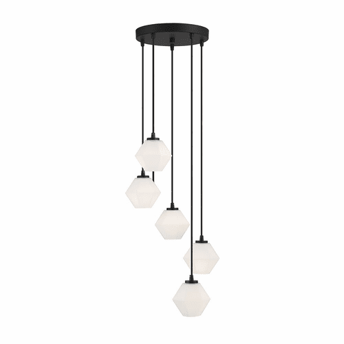 Savoy House Meridian 5 Light Chandelier - Matte Black - M10094MBK