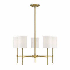 Savoy House Meridian 5 Light Chandelier - Natural Brass - M10067NB