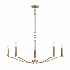 Savoy House Meridian 5 Light Chandelier - Natural Brass - M10086NB