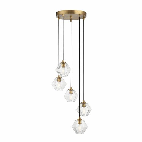 Savoy House Meridian 5 Light Chandelier - Natural Brass - M10095NB