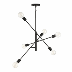 Savoy House Meridian 6 Light Chandelier - Matte Black - M10084MBK
