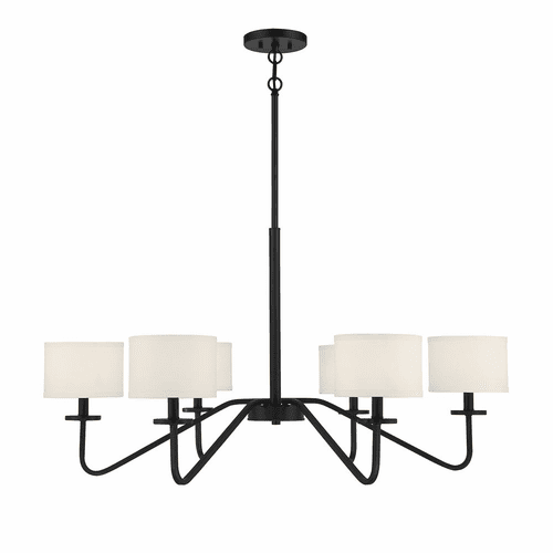 Savoy House Meridian 6 Light Chandelier - Matte Black - M10092MBK