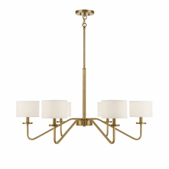 Savoy House Meridian 6 Light Chandelier - Natural Brass - M10092NB